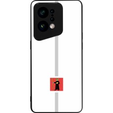 OPPO Find X5 Case Hülle - Silikon schwarz Kanton GL weiss