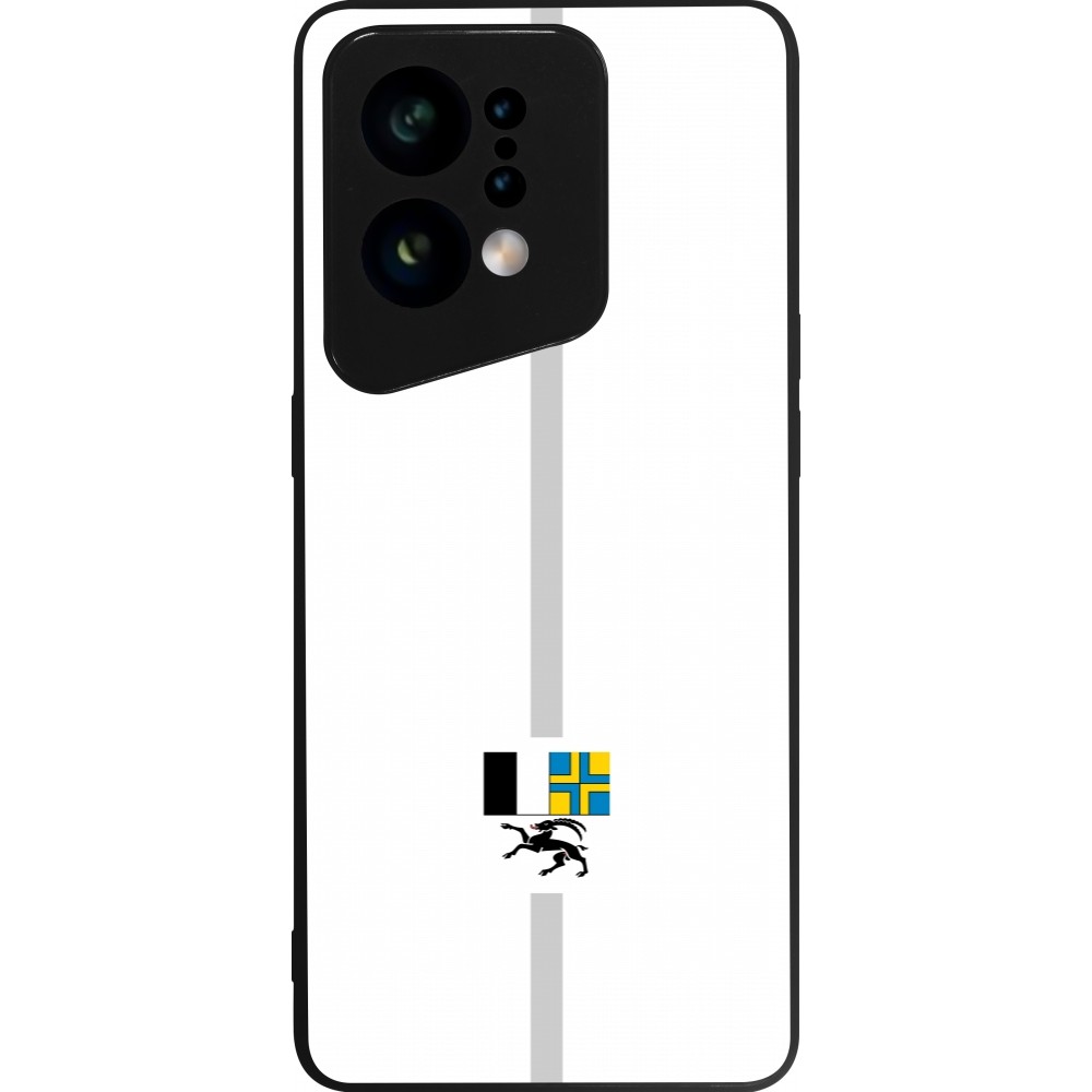 OPPO Find X5 Case Hülle - Silikon schwarz Kanton GR weiss
