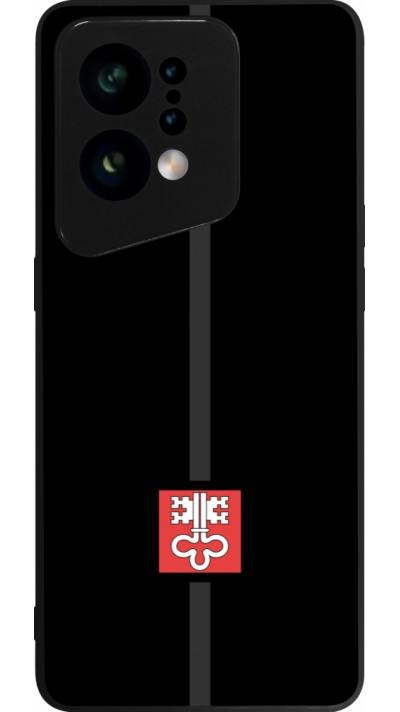 OPPO Find X5 Case Hülle - Silikon schwarz Kanton NW schwarz