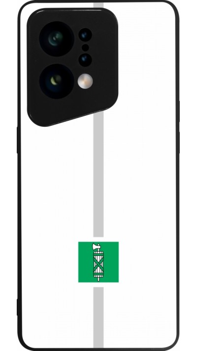 OPPO Find X5 Case Hülle - Silikon schwarz Kanton SG weiss