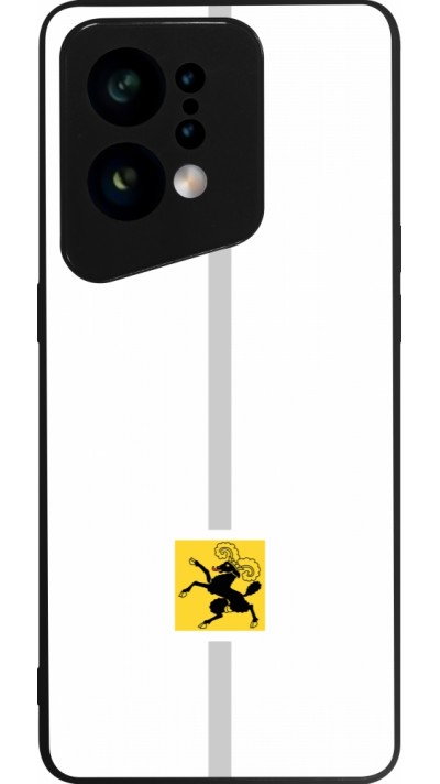 OPPO Find X5 Case Hülle - Silikon schwarz Kanton SH weiss
