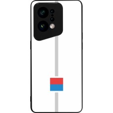 OPPO Find X5 Case Hülle - Silikon schwarz Kanton TI weiss
