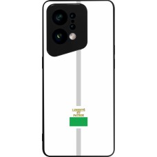 OPPO Find X5 Case Hülle - Silikon schwarz Kanton VD weiss