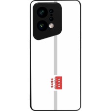 OPPO Find X5 Case Hülle - Silikon schwarz Kanton VS weiss