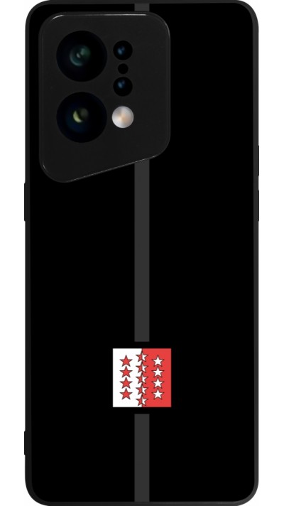 OPPO Find X5 Case Hülle - Silikon schwarz Kanton VS schwarz
