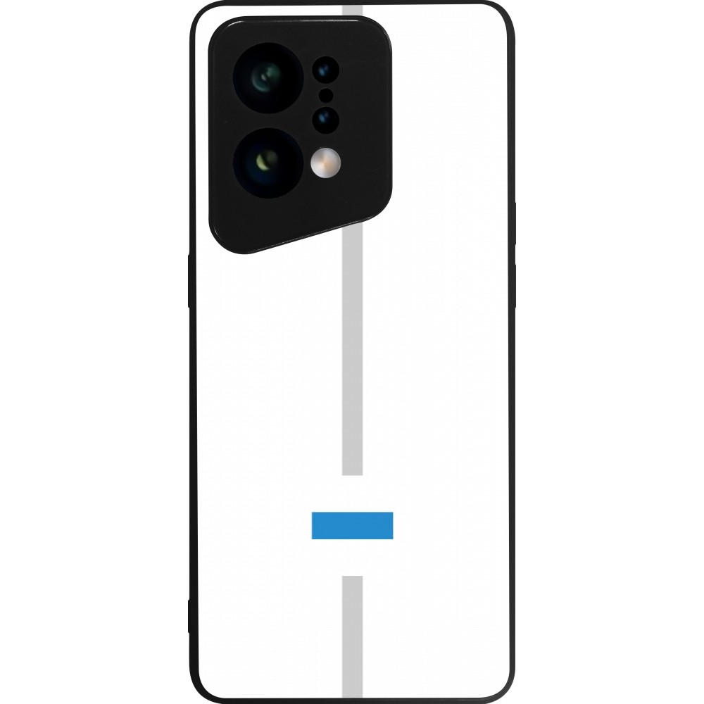 OPPO Find X5 Case Hülle - Silikon schwarz Kanton ZG weiss