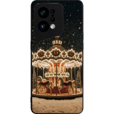 OPPO Find X5 Case Hülle - Silikon schwarz Christmas 25 Carousel