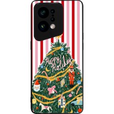 OPPO Find X5 Case Hülle - Silikon schwarz Christmas 25 Happy Holiday