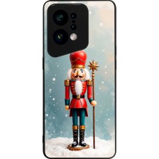 OPPO Find X5 Case Hülle - Silikon schwarz Christmas 25 Nutcracker Snow