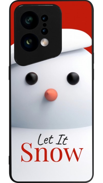 OPPO Find X5 Case Hülle - Silikon schwarz Christmas 25 Xmas Snowman