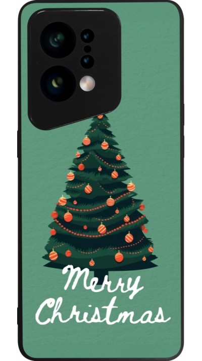 OPPO Find X5 Case Hülle - Silikon schwarz Christmas 25 Xmas Tree