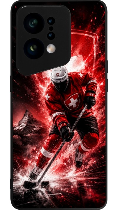 OPPO Find X5 Case Hülle - Silikon schwarz Hockey World Championship Player