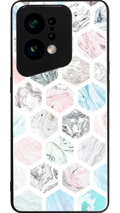 OPPO Find X5 Case Hülle - Silikon schwarz Marble Everything