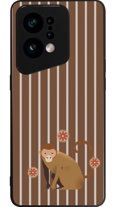 Coque OPPO Find X5 - Silicone rigide noir Monkey with stripes Coque OPPO Find X5 - Silicone rigide noir Monkey with stripes