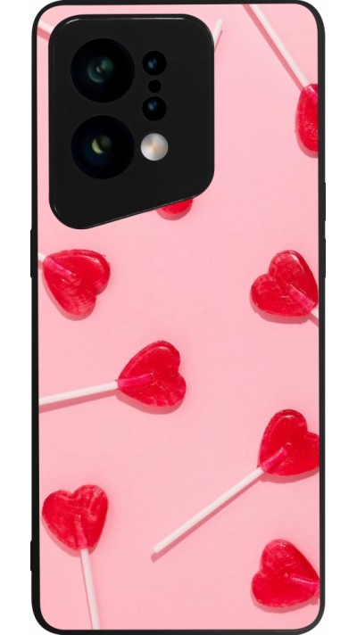 Coque OPPO Find X5 - Silicone rigide noir Saint Valentines Day 26 Lollipop