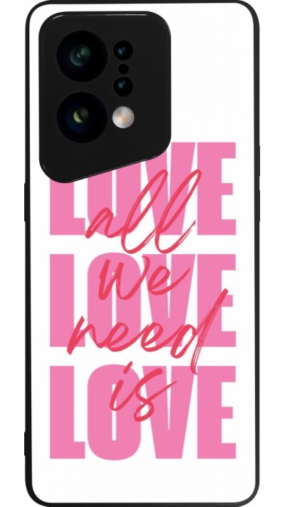 Coque OPPO Find X5 - Silicone rigide noir Saint Valentines Day 26 Love all we need is