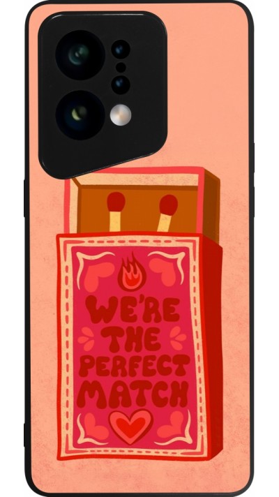 Coque OPPO Find X5 - Silicone rigide noir Saint Valentines Day 26 Perfect Match