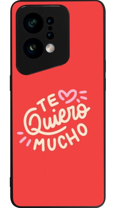 Coque OPPO Find X5 - Silicone rigide noir Saint Valentines Day 26 Te quiero mucho
