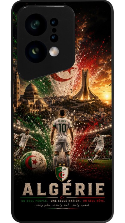 OPPO Find X5 Case Hülle - Silikon schwarz Fussball Algerien splash 2026
