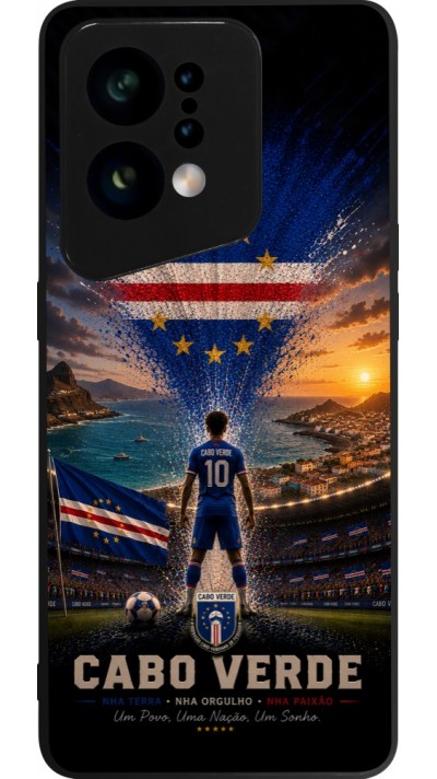 OPPO Find X5 Case Hülle - Silikon schwarz Fussball Kap Verde splash 2026