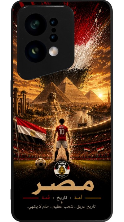 OPPO Find X5 Case Hülle - Silikon schwarz Fussball Ägypten splash 2026
