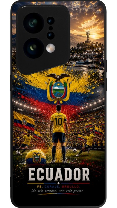 OPPO Find X5 Case Hülle - Silikon schwarz Fussball Ecuador splash 2026