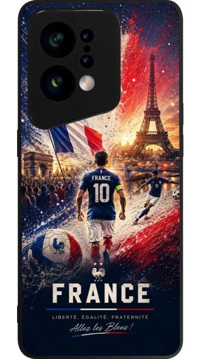 OPPO Find X5 Case Hülle - Silikon schwarz Fussball Frankreich splash 2026