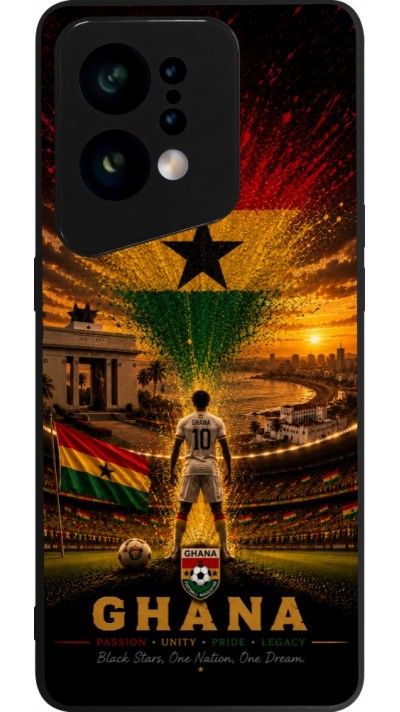 OPPO Find X5 Case Hülle - Silikon schwarz Fussball Ghana splash 2026