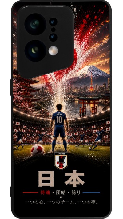 OPPO Find X5 Case Hülle - Silikon schwarz Fussball Japan splash 2026