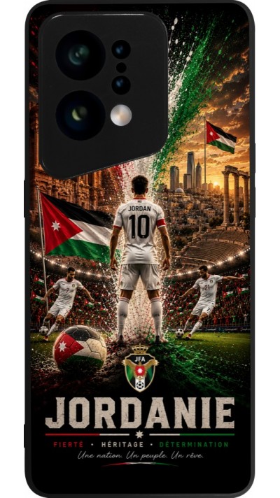 OPPO Find X5 Case Hülle - Silikon schwarz Fussball Jordanien splash 2026