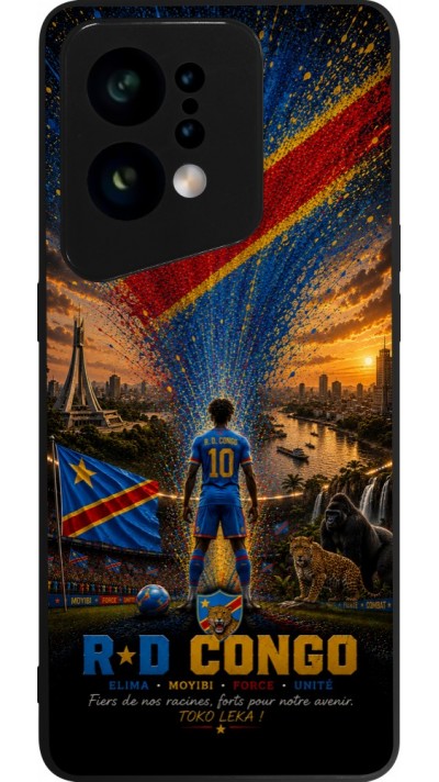OPPO Find X5 Case Hülle - Silikon schwarz Fussball Demokratische Republik Kongo splash 2026