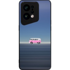 OPPO Find X5 Case Hülle - Silikon schwarz Spring 23 pink bus
