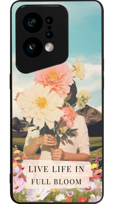 Coque OPPO Find X5 - Silicone rigide noir Live life in full moon Spring 2026