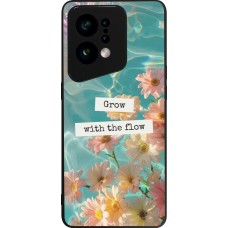 OPPO Find X5 Case Hülle - Silikon schwarz Summer 2025 Grow with the flow