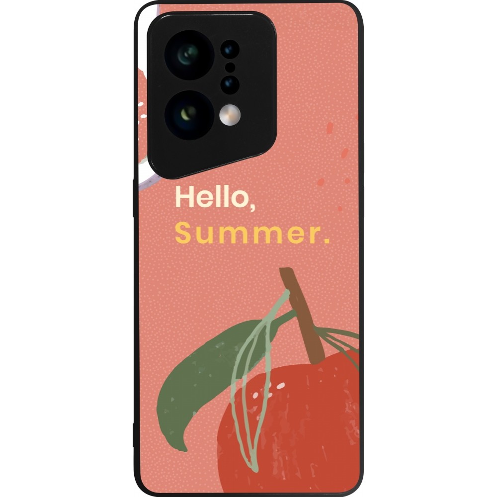 OPPO Find X5 Case Hülle - Silikon schwarz Summer 2025 Hello summer