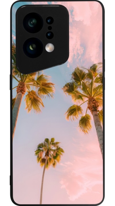 OPPO Find X5 Case Hülle - Silikon schwarz Summer 2025 Palmiers