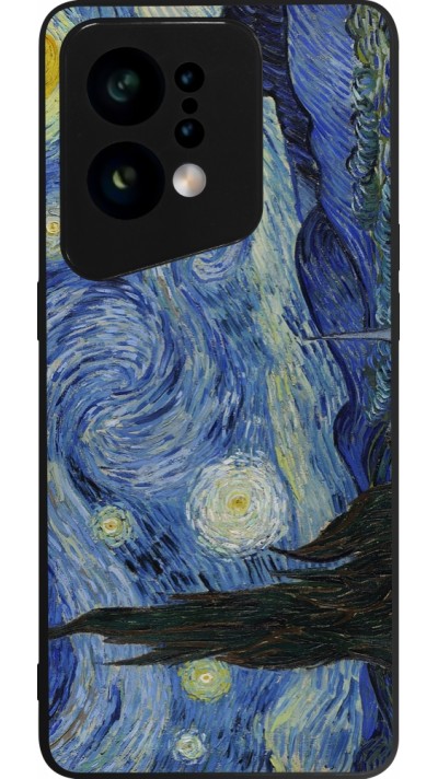 OPPO Find X5 Case Hülle - Silikon schwarz Kunstbild - Sternennacht - Van Gogh