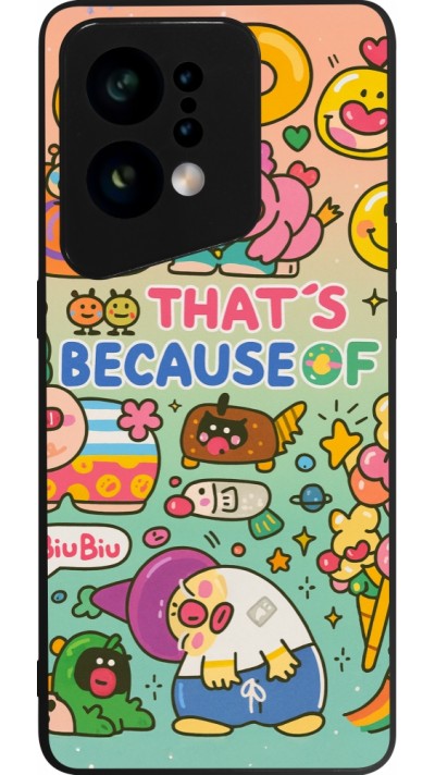 OPPO Find X5 Case Hülle - Silikon schwarz Thats beacause of
