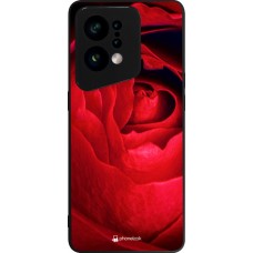 OPPO Find X5 Case Hülle - Silikon schwarz Valentine 2022 Rose