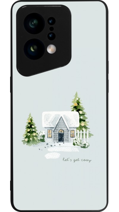 OPPO Find X5 Case Hülle - Silikon schwarz Winter 25 Cosy House