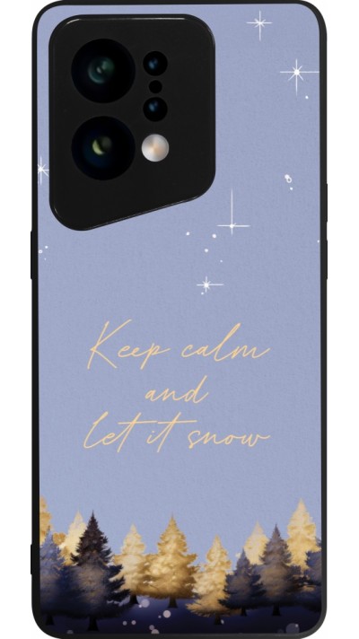 OPPO Find X5 Case Hülle - Silikon schwarz Winter 25 Winter illustration of trees