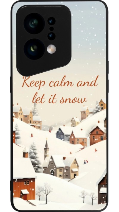 OPPO Find X5 Case Hülle - Silikon schwarz Winter 25 Winter Keep calm and let it snow