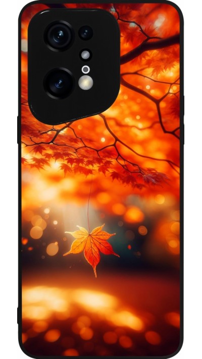OPPO Find X5 Pro Case Hülle - Silikon schwarz Herbst Magisch Orange