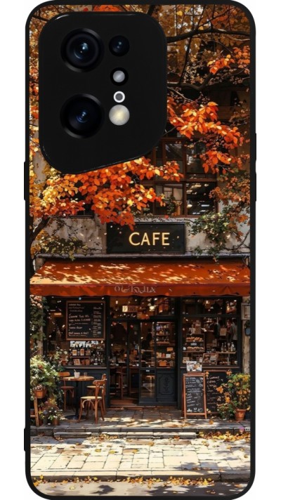 OPPO Find X5 Pro Case Hülle - Silikon schwarz Autumn 25 Coffee shop