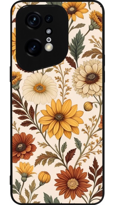 OPPO Find X5 Pro Case Hülle - Silikon schwarz Autumn 25 Flower pattern