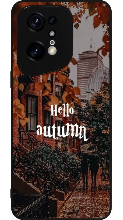 OPPO Find X5 Pro Case Hülle - Silikon schwarz Autumn 25 Hello autumn