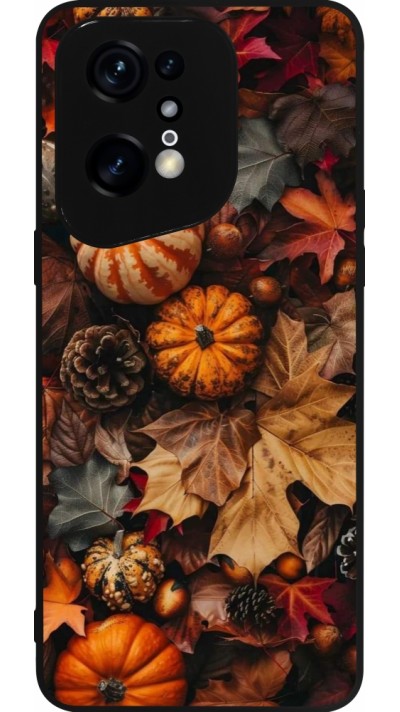 OPPO Find X5 Pro Case Hülle - Silikon schwarz Autumn 25 Pumpkin