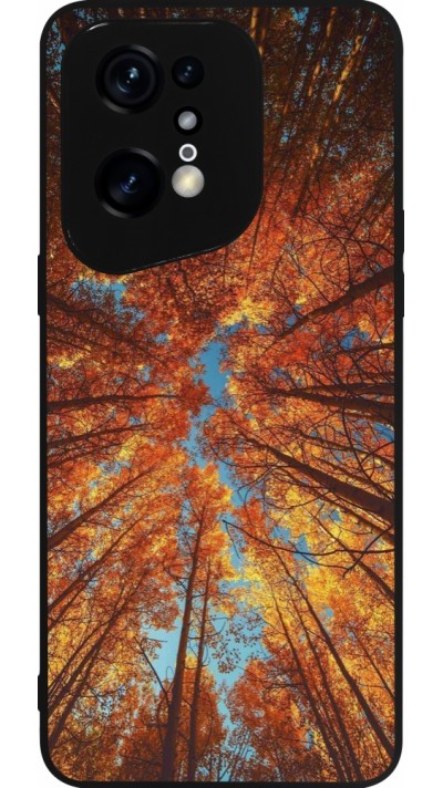 OPPO Find X5 Pro Case Hülle - Silikon schwarz Autumn 25 Trees