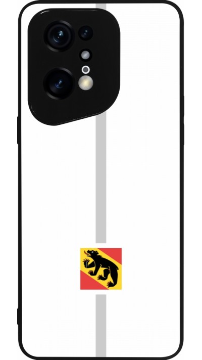 Coque OPPO Find X5 Pro - Silicone rigide noir Canton BE blanc