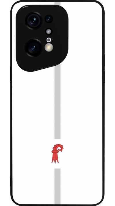 Coque OPPO Find X5 Pro - Silicone rigide noir Canton BL blanc